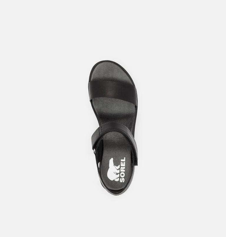 Women's Cameron Wedge Leather Sandal, Color: Black, image 5