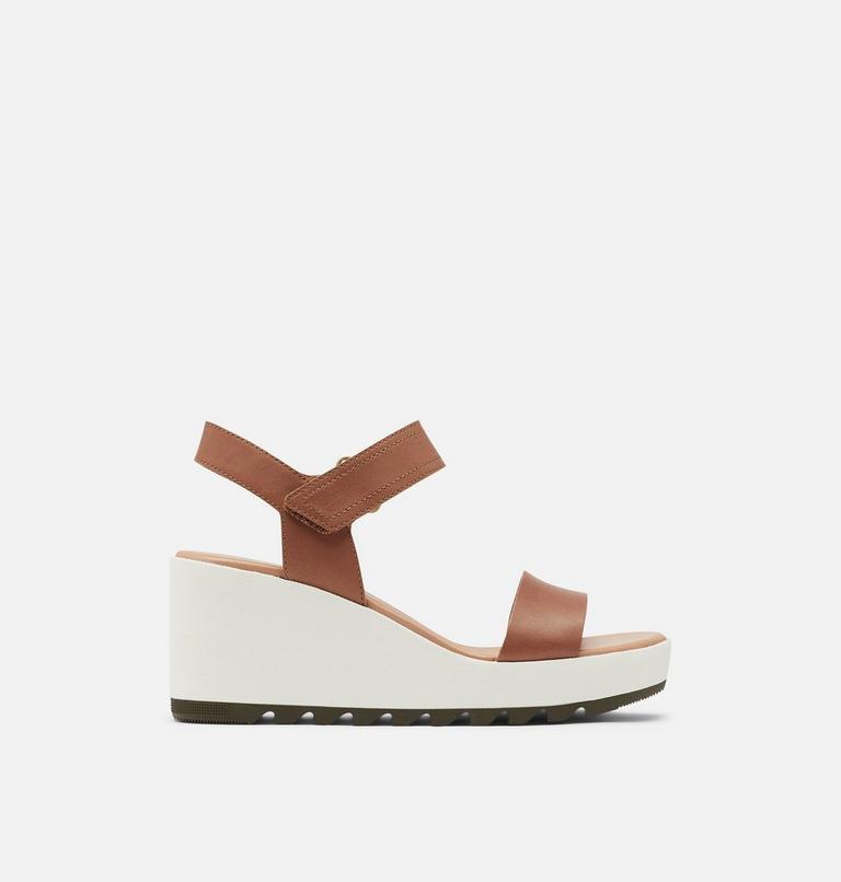 Women's Cameron Wedge Leather Sandal, Color: Velvet Tan, image 1
