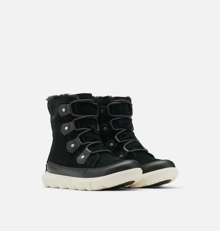 Women's SOREL Explorer II Joan Winter Boot, Color: Black, Fawn, image 2