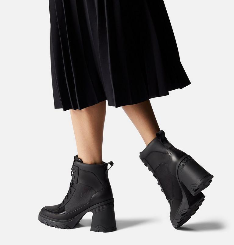 Women's Brex Heel Lace Bootie, Color: Black, Black, image 7
