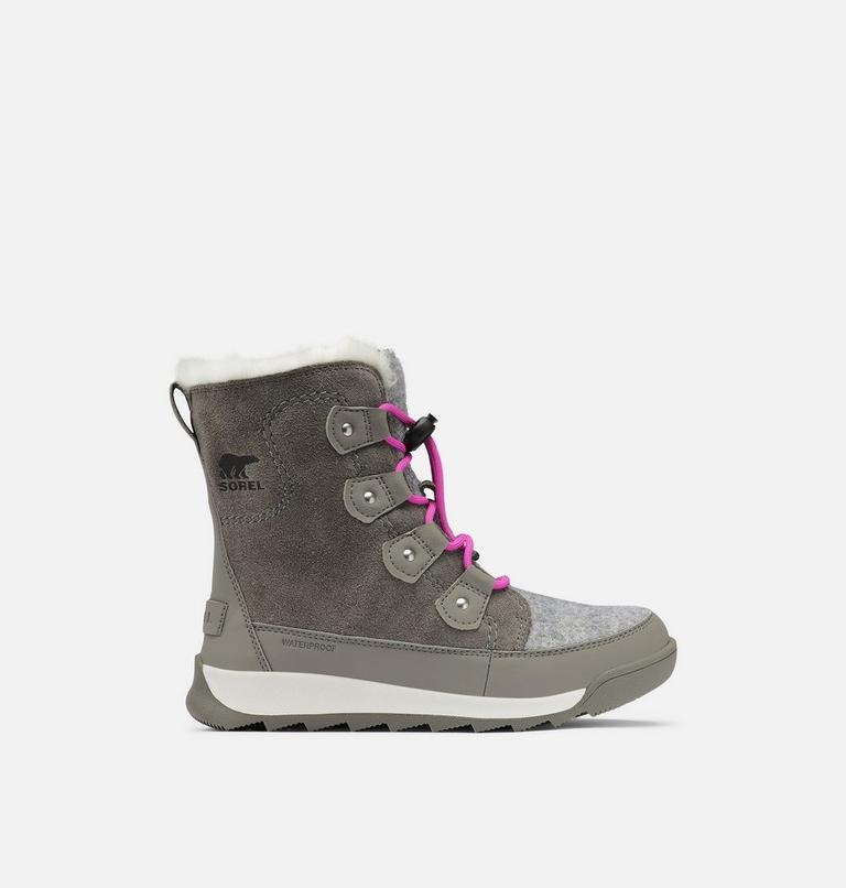 Kids' Whitney II Joan Lace Winter Boot, Color: Quarry, Bright Lavender, image 1