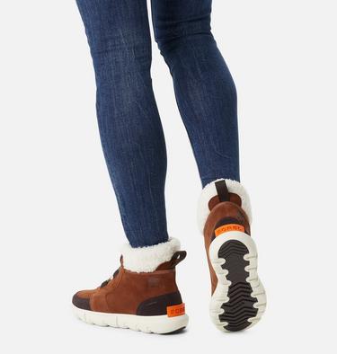 Women's Sorel Explorer II Carnival Cozy Shearling Boot, Color: Wood, Chalk, image 2