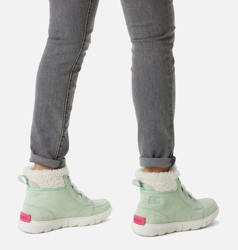 Women's Sorel Explorer II Carnival Cozy Shearling Boot, Color: Sea Sprite, Sea Salt, image 8