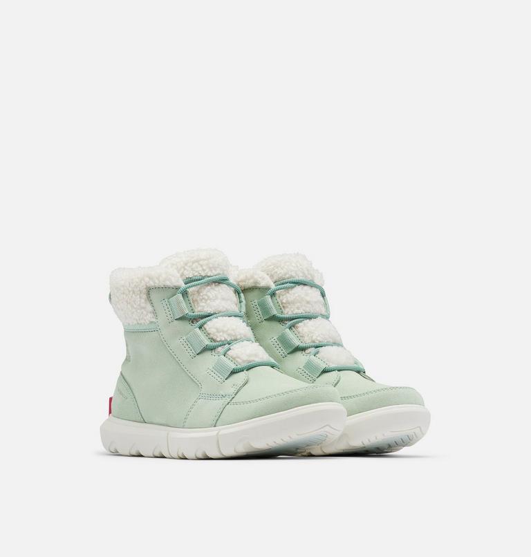 Women's Sorel Explorer II Carnival Cozy Shearling Boot, Color: Sea Sprite, Sea Salt, image 2