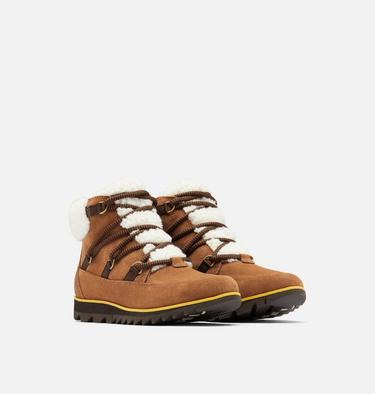 Women's Harlow Lace Cozy Bootie, Color: Velvet Tan, Blackened Brown, image 2