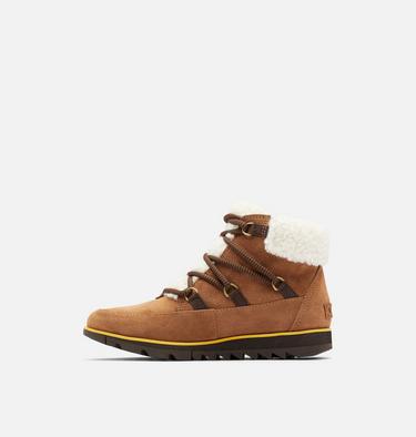 Women's Harlow Lace Cozy Bootie, Color: Velvet Tan, Blackened Brown, image 4