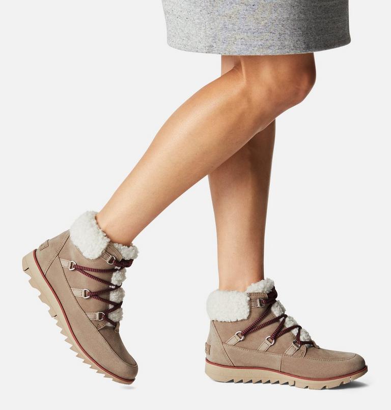 Women's Harlow Lace Cozy Bootie, Color: Omega Taupe, Ancient Fossil, image 7