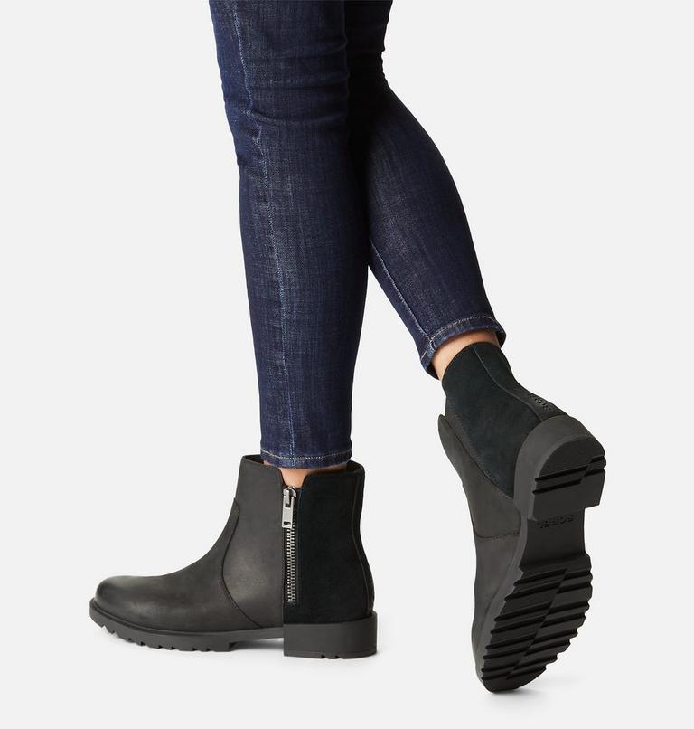 Women's Emelie II Zip Waterproof Ankle Boot, Color: Black, Sea Salt, image 7