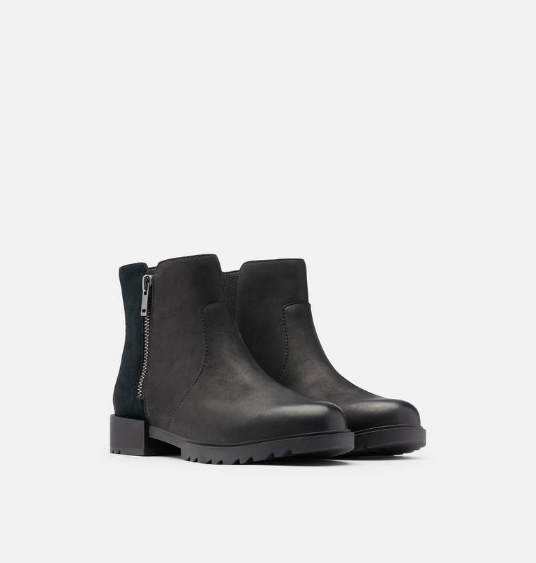 Women's Emelie II Zip Waterproof Ankle Boot, Color: Black, Sea Salt, image 2