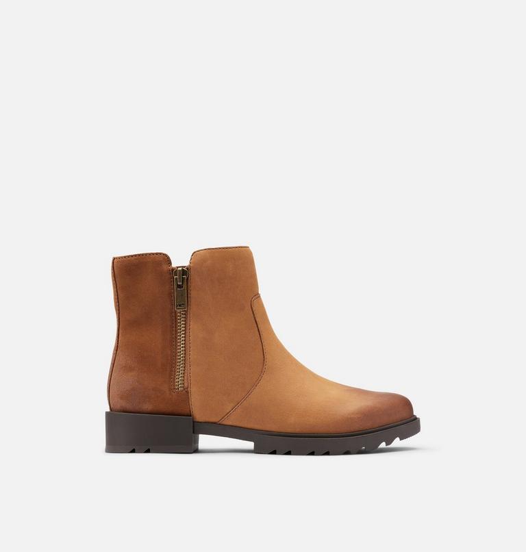 Women's Emelie II Zip Waterproof Ankle Boot, Color: Taffy Leather, Black, image 1