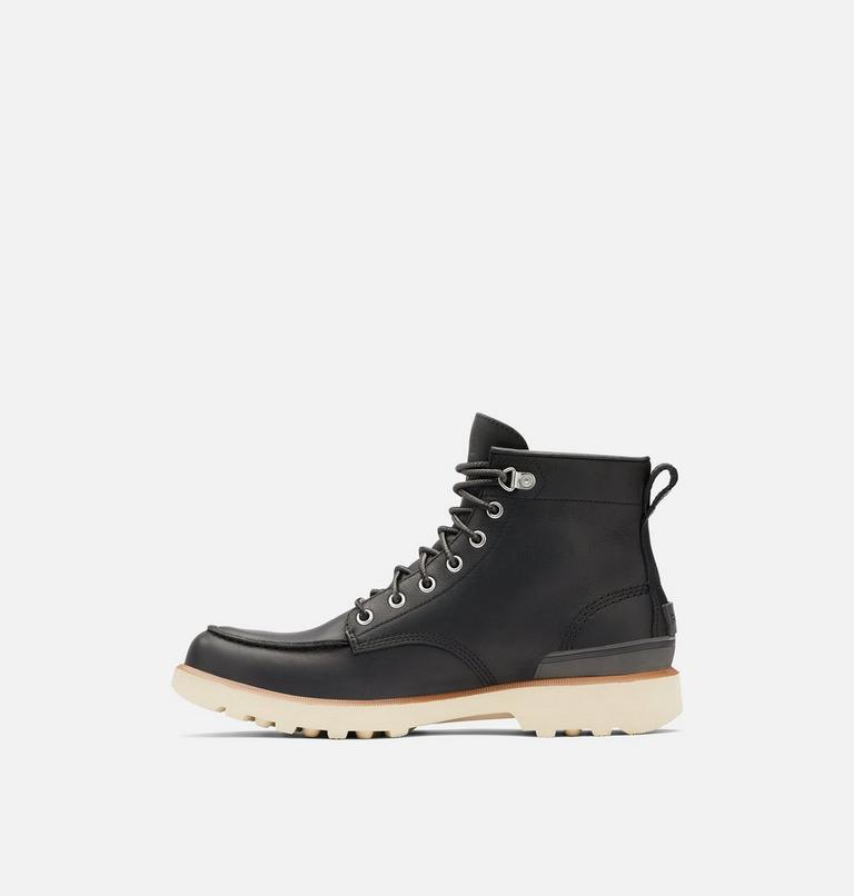 Men's Caribou Moc Boot, Color: Black, Oatmeal, image 4