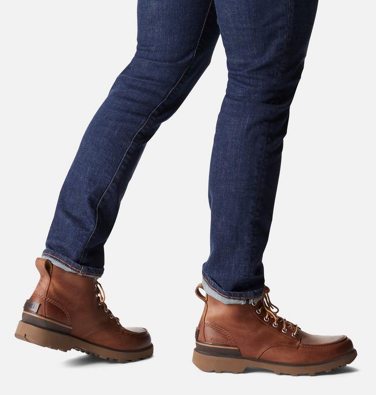 Men's Caribou Moc Boot, Color: Velvet Tan, Blackened Brown, image 7