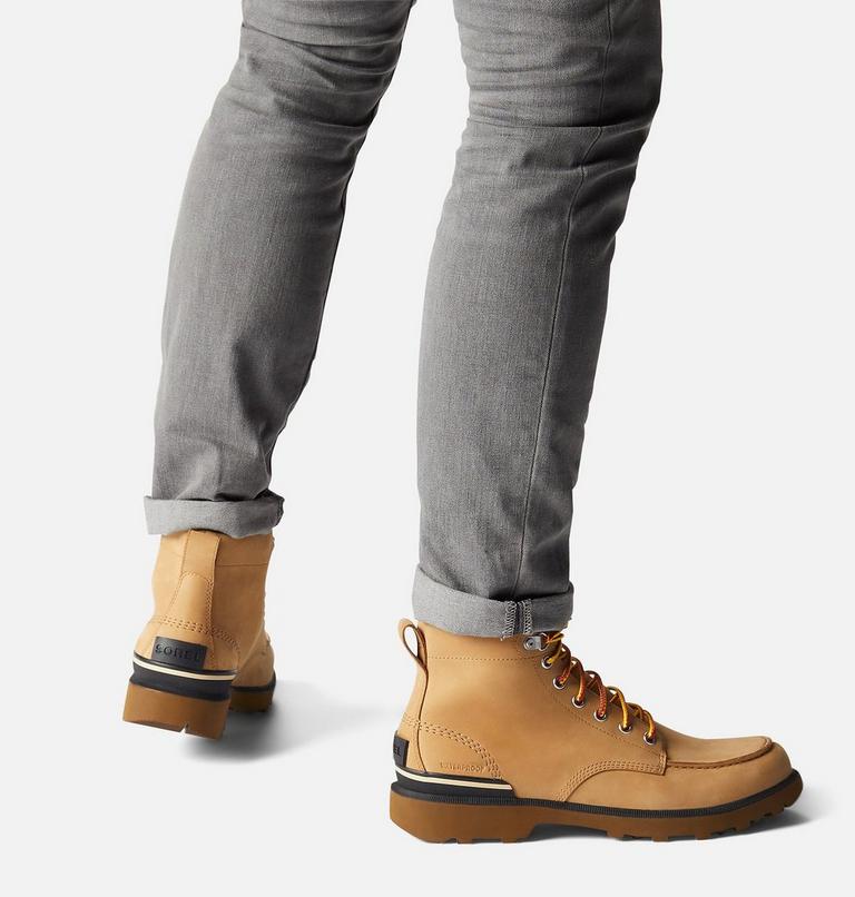 Men's Caribou Moc Boot, Color: Buff, Black, image 7