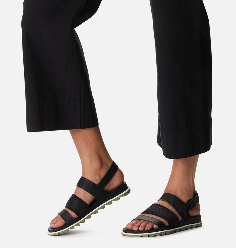 Women's Roaming Decon Slingback Flat Sandal, Color: Black, Olive Shade, image 8