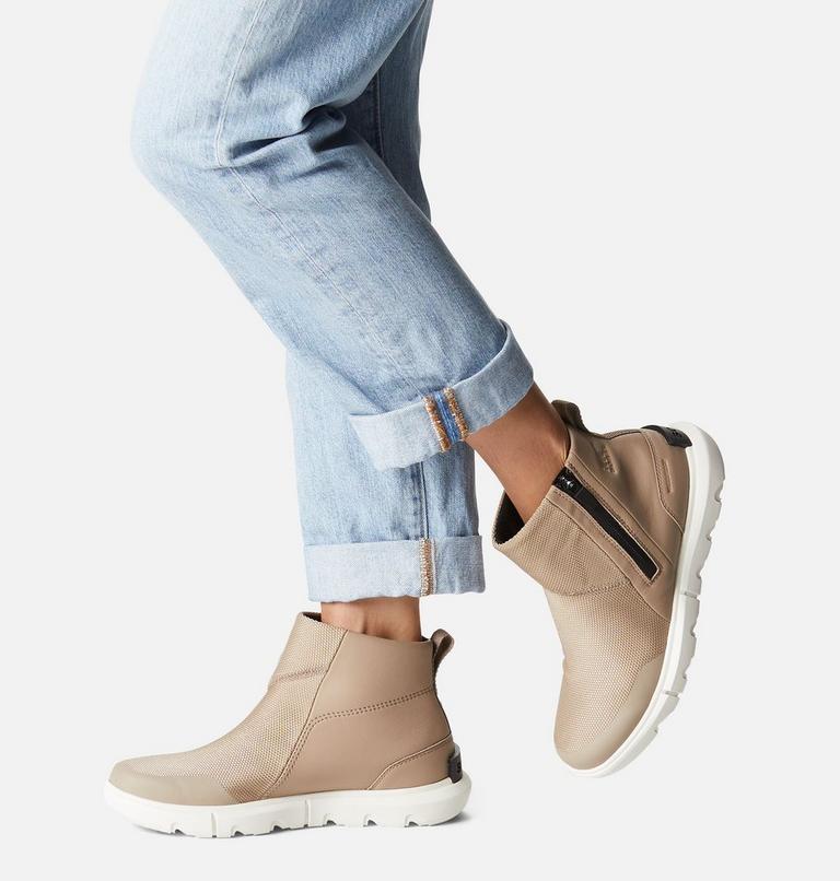 Women's SOREL Explorer II Waterproof Ankle Boot, Color: Omega Taupe, Sea Salt, image 7