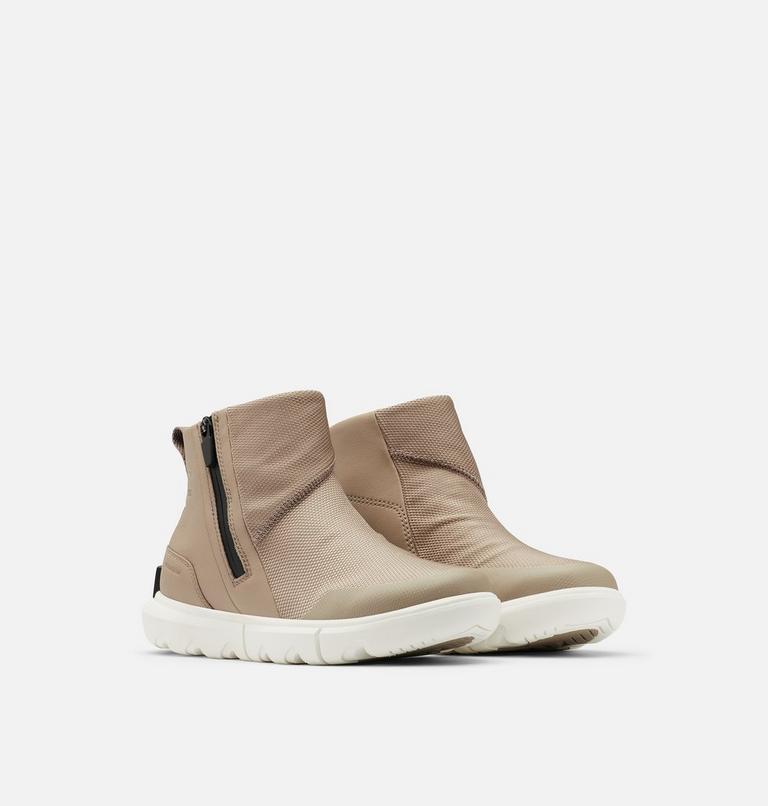 Women's SOREL Explorer II Waterproof Ankle Boot, Color: Omega Taupe, Sea Salt, image 2