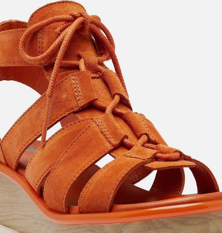 Women's Joanie III Lace-Up Wedge Sandal, Color: Desert Sun, Chalk, image 7
