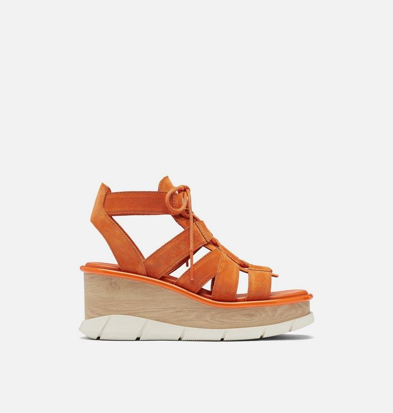 Women's Joanie III Lace-Up Wedge Sandal, Color: Desert Sun, Chalk, image 1