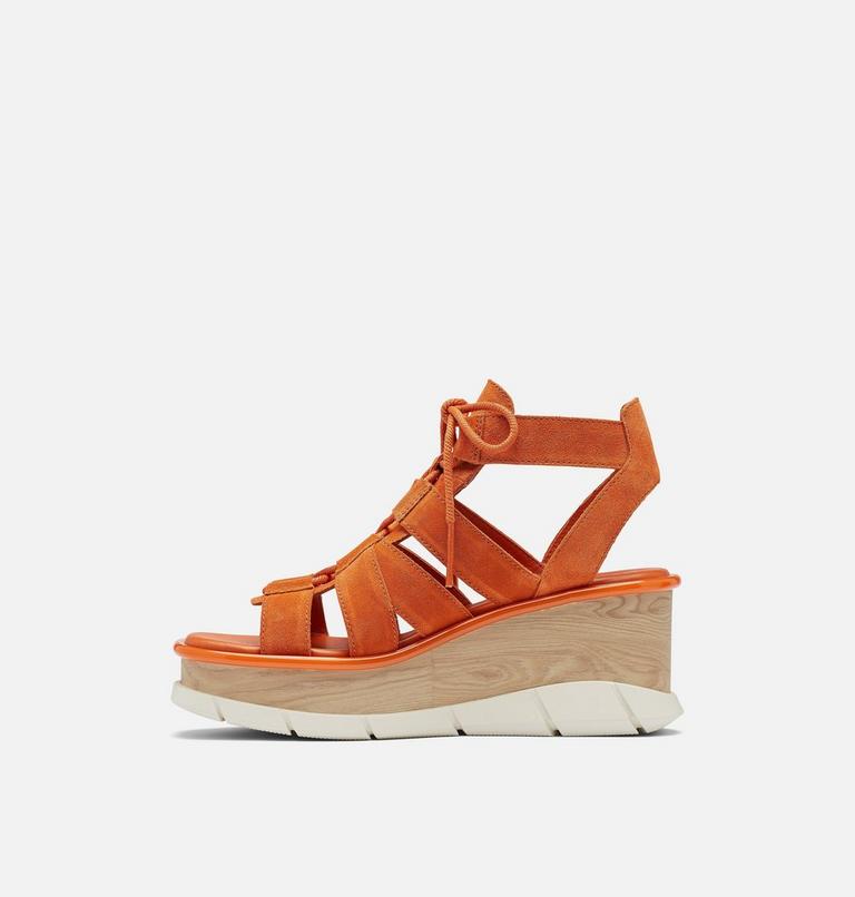 Women's Joanie III Lace-Up Wedge Sandal, Color: Desert Sun, Chalk, image 4