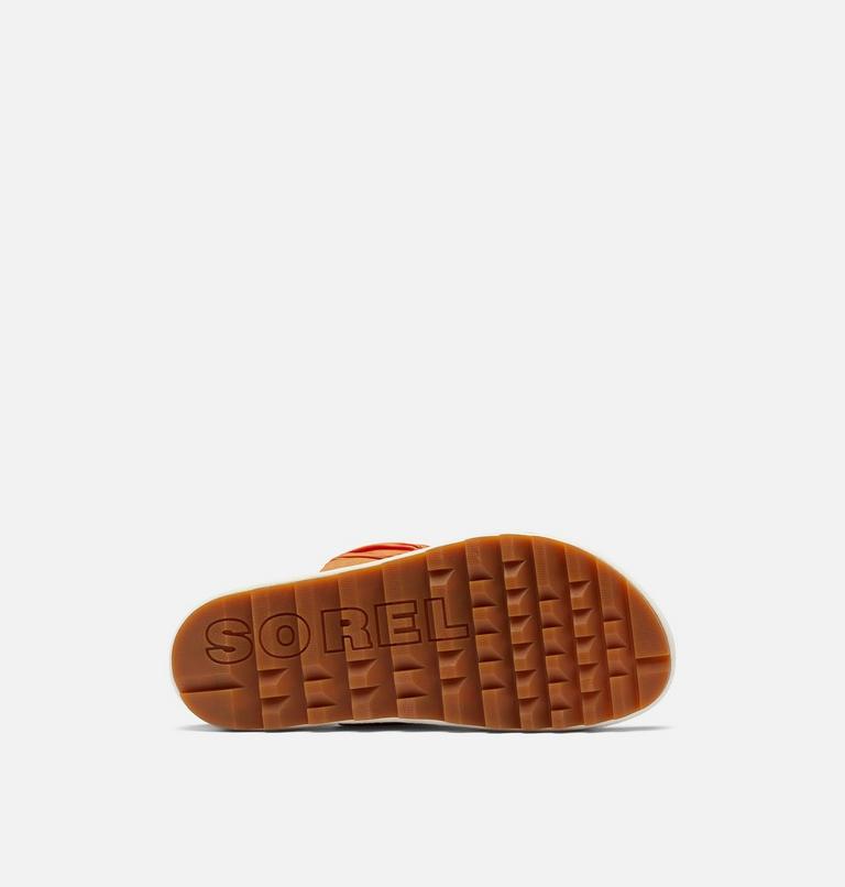Women's Roaming Two Strap Slide Flat Sandal, Color: Desert Sun, Chalk, image 6
