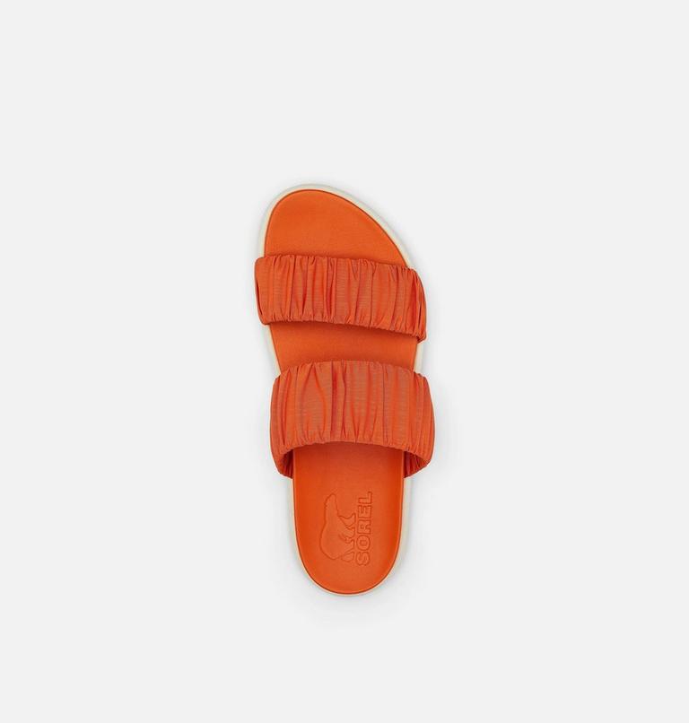 Women's Roaming Two Strap Slide Flat Sandal, Color: Desert Sun, Chalk, image 5