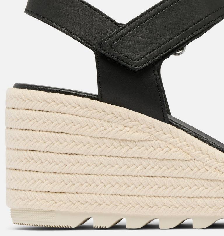 CAMERON Women's Wedge Sandal, Color: Black, Chalk, image 10