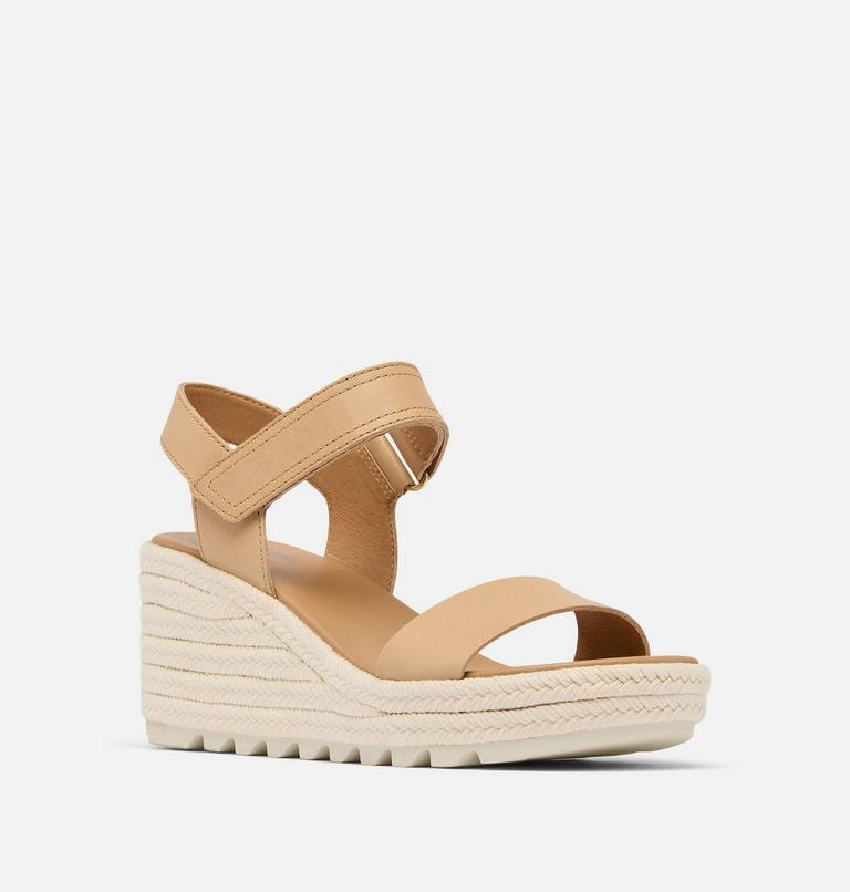 CAMERON WEDGE SANDAL | 246 | 12, Color: Honest Beige, Chalk, image 7