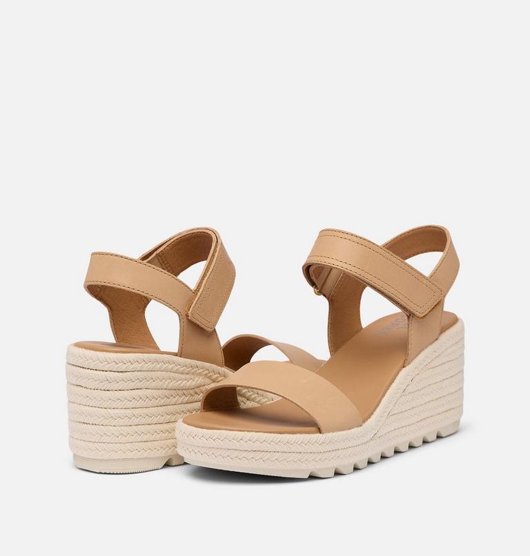 CAMERON WEDGE SANDAL | 246 | 12, Color: Honest Beige, Chalk, image 9