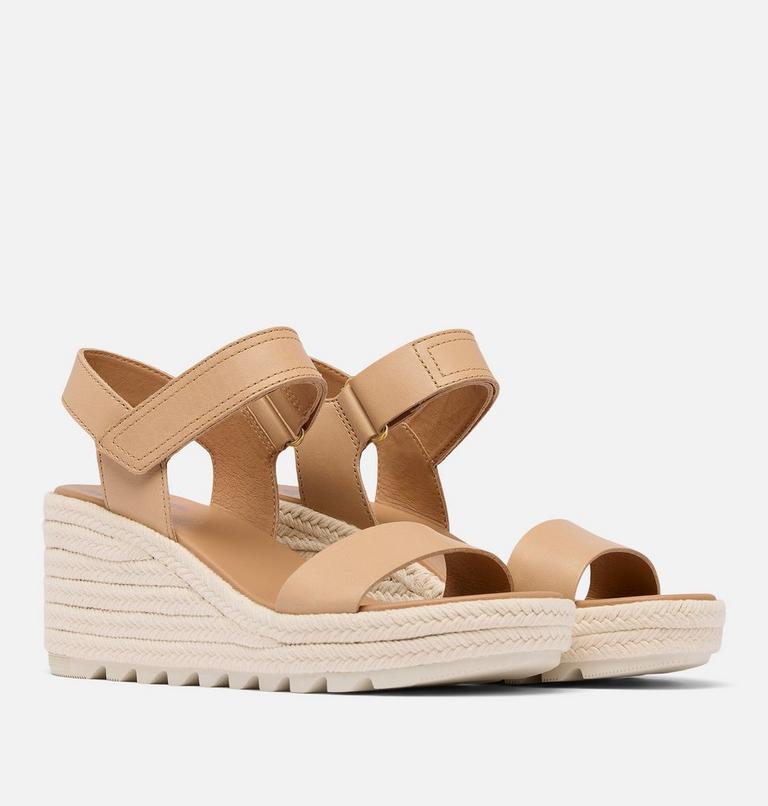 CAMERON WEDGE SANDAL | 246 | 12, Color: Honest Beige, Chalk, image 2