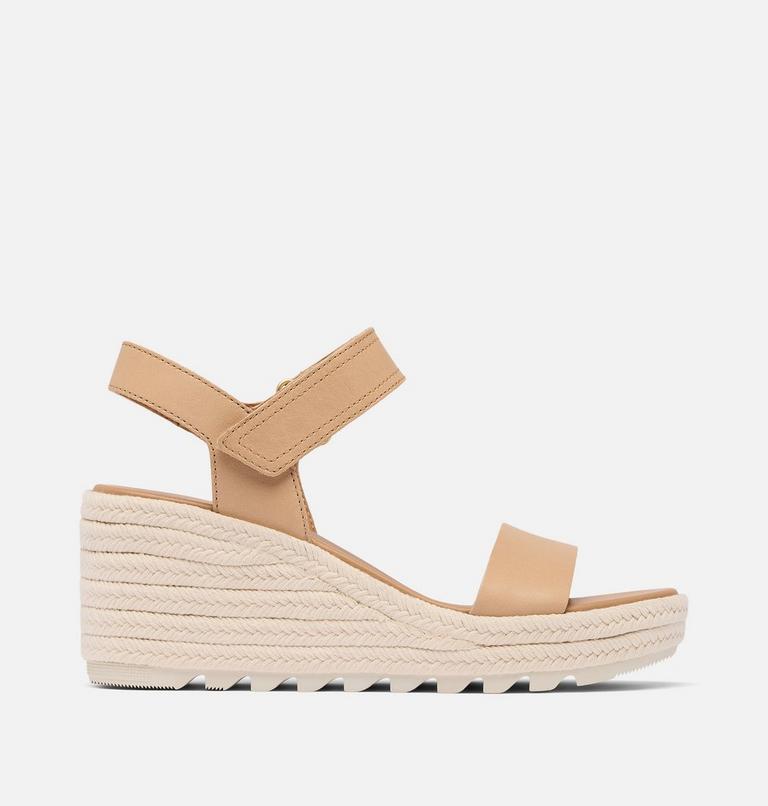 CAMERON WEDGE SANDAL | 246 | 12, Color: Honest Beige, Chalk, image 1