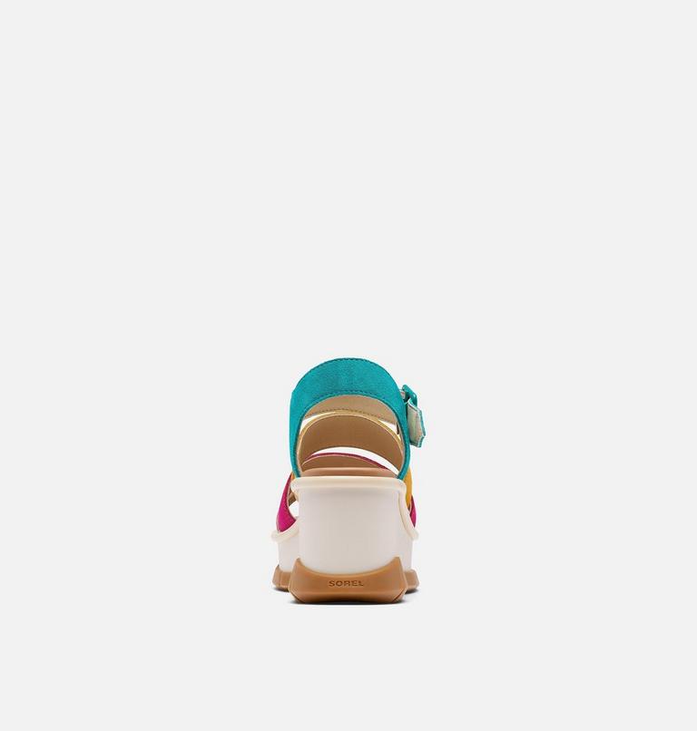 Women's Joanie III Ankle Strap Wedge Sandal, Color: Teal Chloride, Gum 2, image 3