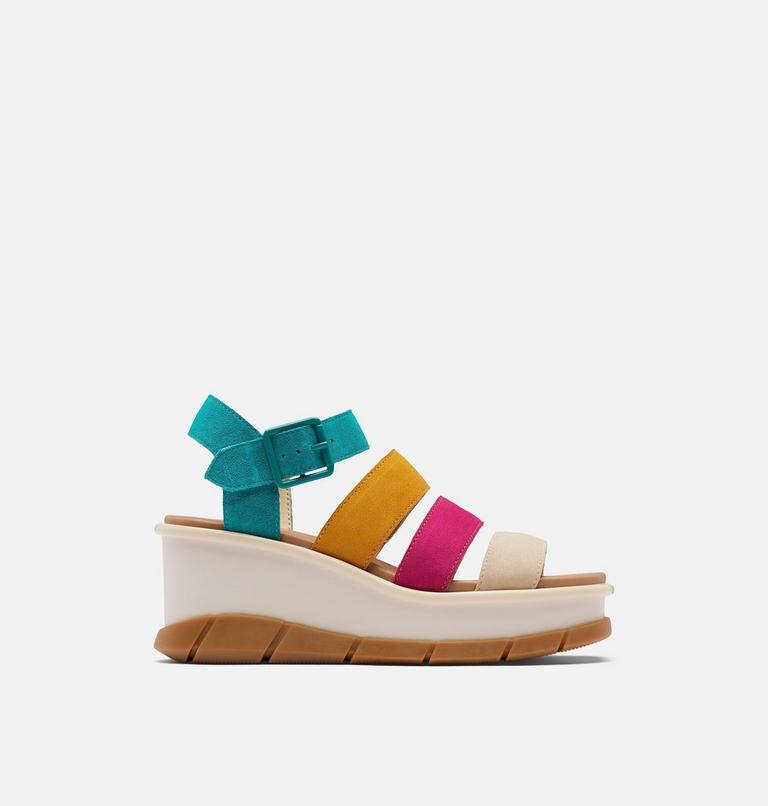 Women's Joanie III Ankle Strap Wedge Sandal, Color: Teal Chloride, Gum 2, image 1