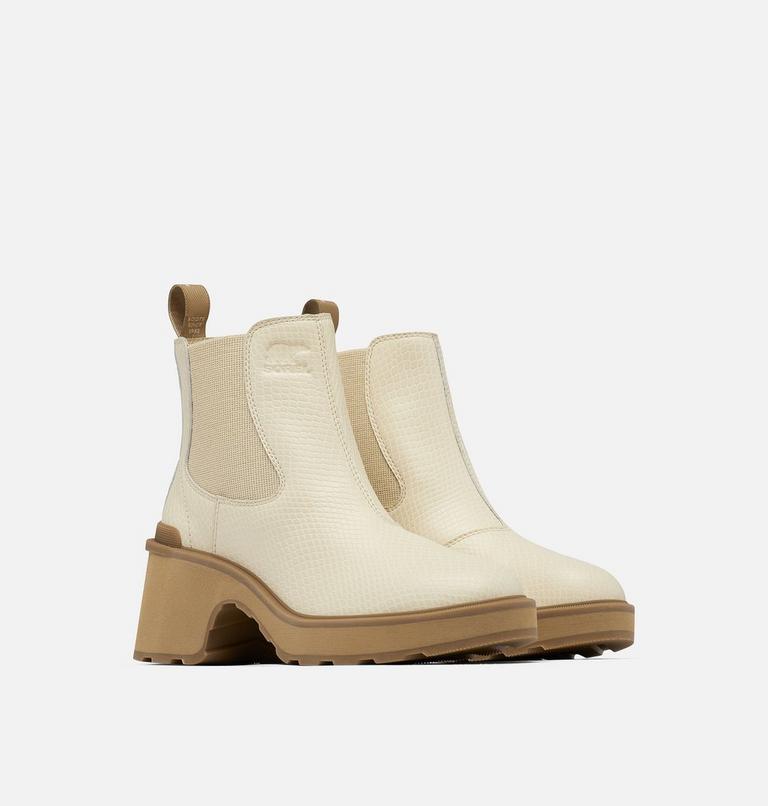 Women's Hi-Line Heel Chelsea Boot, Color: Bleached Ceramic, Caribou Buff, image 2