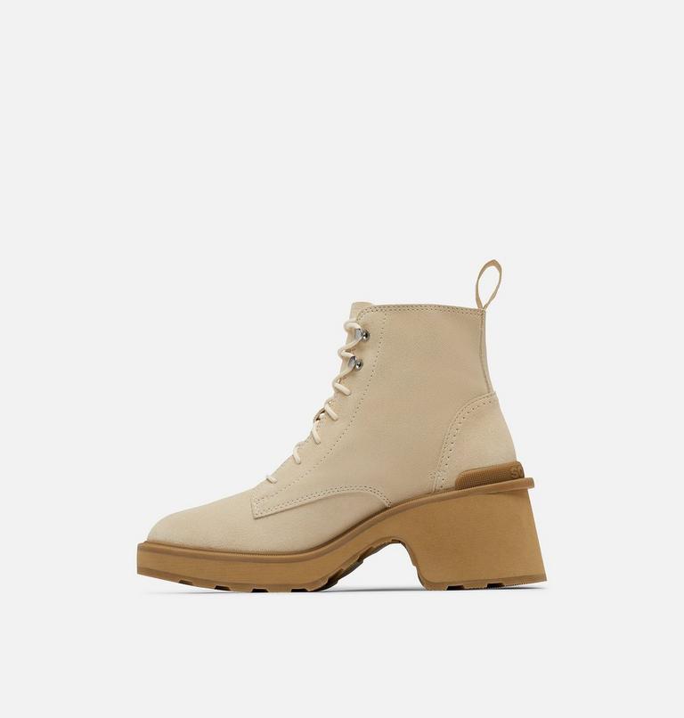 Women's Hi-Line Heel Lace Boot, Color: Bleached Ceramic, Caribou Buff, image 4