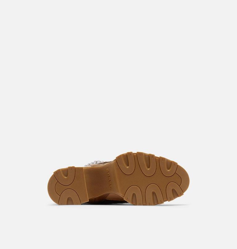 Women's Brex Heel Cozy Lace Bootie, Color: Tawny Buff, Blackened Brown, image 6