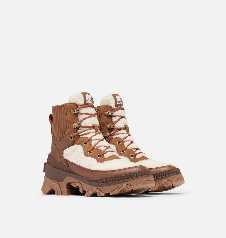 BREX Bottes à lacets confortables pour femme, Color: Velvet Tan, Sanguine, image 2