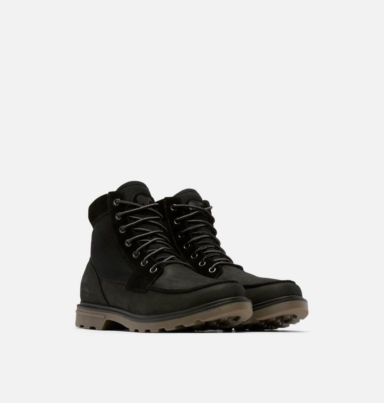 Men's Carson Moc Waterproof Winter Boot, Color: Black, Gum, image 2