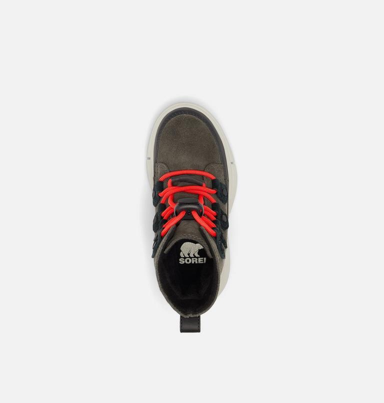 Kids Sorel Explorer Lace Winter boot, Color: Jet, Black, image 5