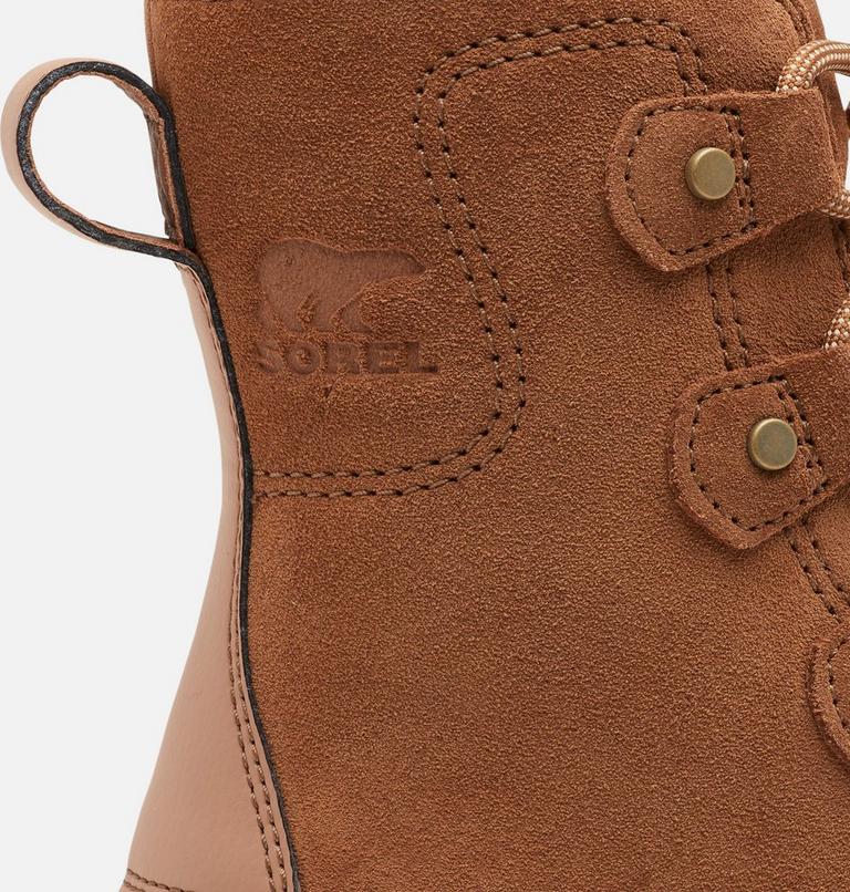 Youth Sorel Explorer Lace Boot, Color: Velvet Tan, Chalk, image 7