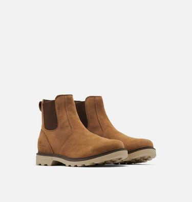 Men's Carson Chelsea Boot, Color: Camel Brown, Oatmeal, image 2