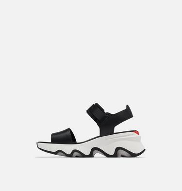 KINETIC Impact Sandales hautes compens&eacute;es &agrave; bride en Y pour femme, Color: Black, Sea Salt, image 8