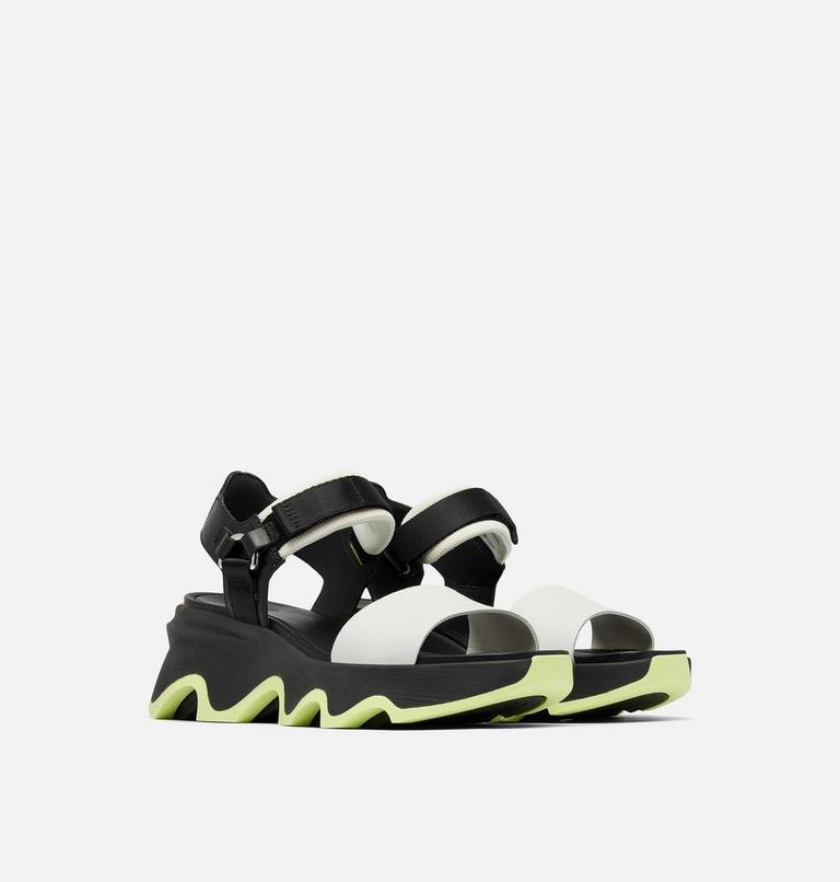 KINETIC Impact Sandales hautes compens&eacute;es &agrave; bride en Y pour femme, Color: Black, Jet, image 2