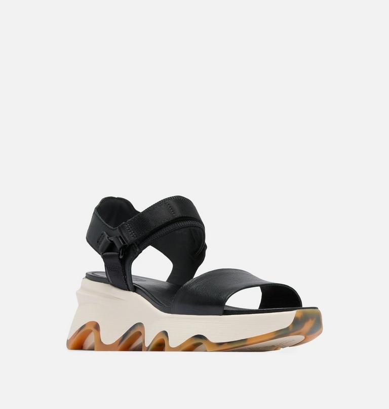 Women's Kinetic Impact Y-Strap High Sandal, Color: Black, Chalk, image 7