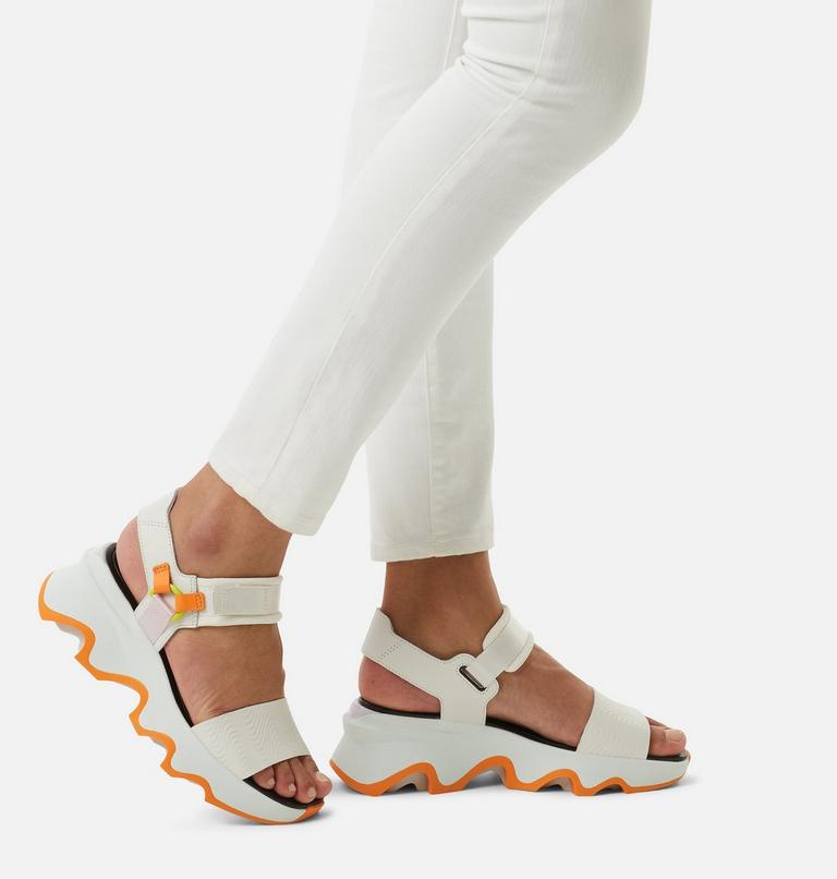 Women's Kinetic Impact Y-Strap High Sandal, Color: Sea Salt, Koi, image 7