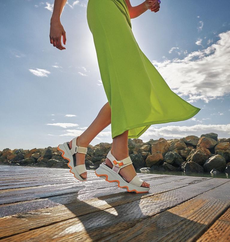 Women's Kinetic Impact Y-Strap High Sandal, Color: Sea Salt, Koi, image 10
