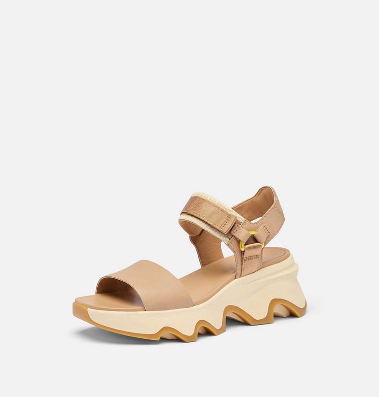 Women's Kinetic Impact Y-Strap High Sandal, Color: Honest Beige, Honey White, image 8