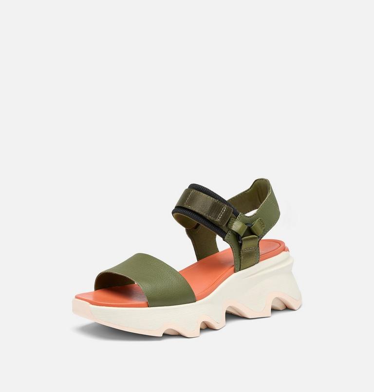 Women's Kinetic Impact Y-Strap High Sandal, Color: Utility Green, Pearlescent, image 8