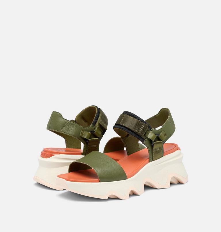 Women's Kinetic Impact Y-Strap High Sandal, Color: Utility Green, Pearlescent, image 9