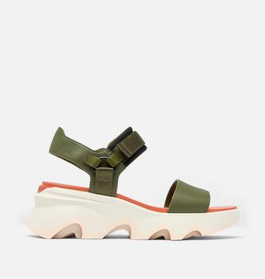 Women's Kinetic Impact Y-Strap High Sandal, Color: Utility Green, Pearlescent, image 7