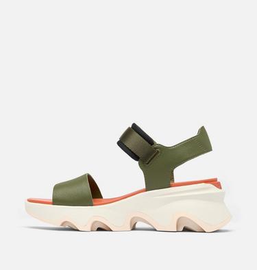 Women's Kinetic Impact Y-Strap High Sandal, Color: Utility Green, Pearlescent, image 4